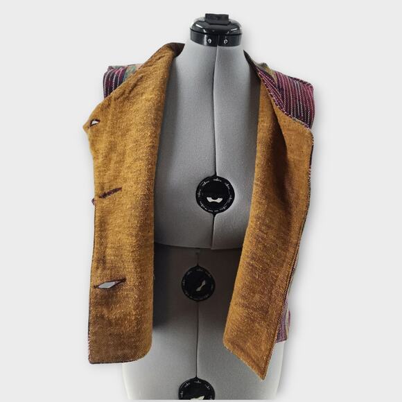 Outback Adventurous Clothing Vest Womens L Tapestry Artsy Boho Hippie Unique VTG - Picture 7 of 12
